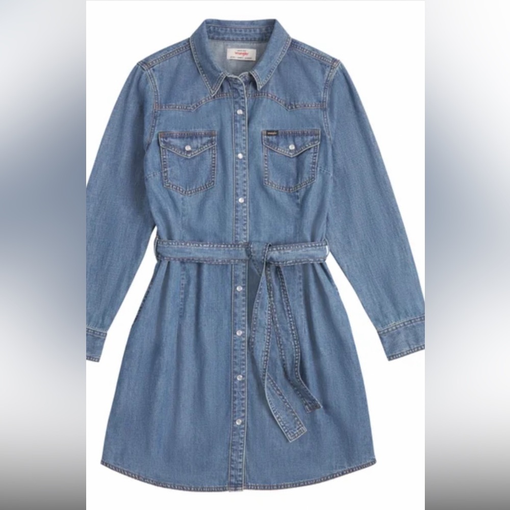 Lt Blue Denim Wrangler women’s Dress sz XXL brand new
